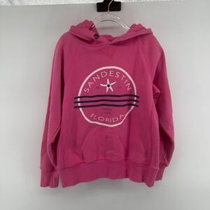 Blue 84 Kids Sandestin Florida Beach Fun Pink Graphic Hoodie Sweatshirt‎ Size S